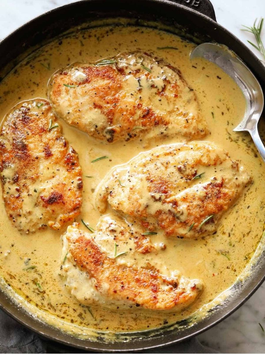 Creamy French Mustard Chicken Breasts